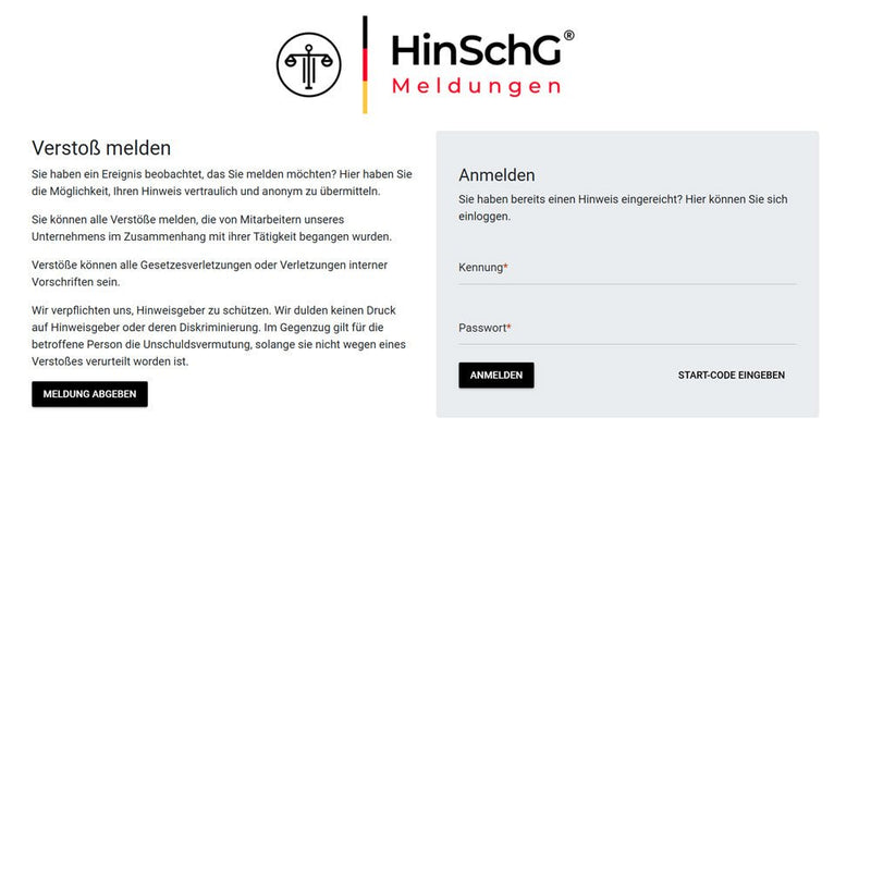 Whistleblower-Meldestelle für große Unternehmen (250-499 Beschäftigte)